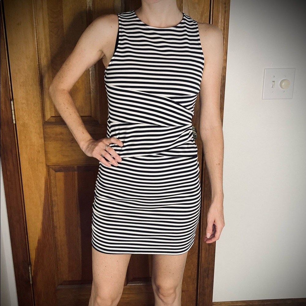 Monteau Striped Mini Dress